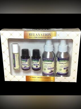 Nature's Truth "Relaxation" 5-pack Aromatherapy Essential Oil Gift Set - NEW!